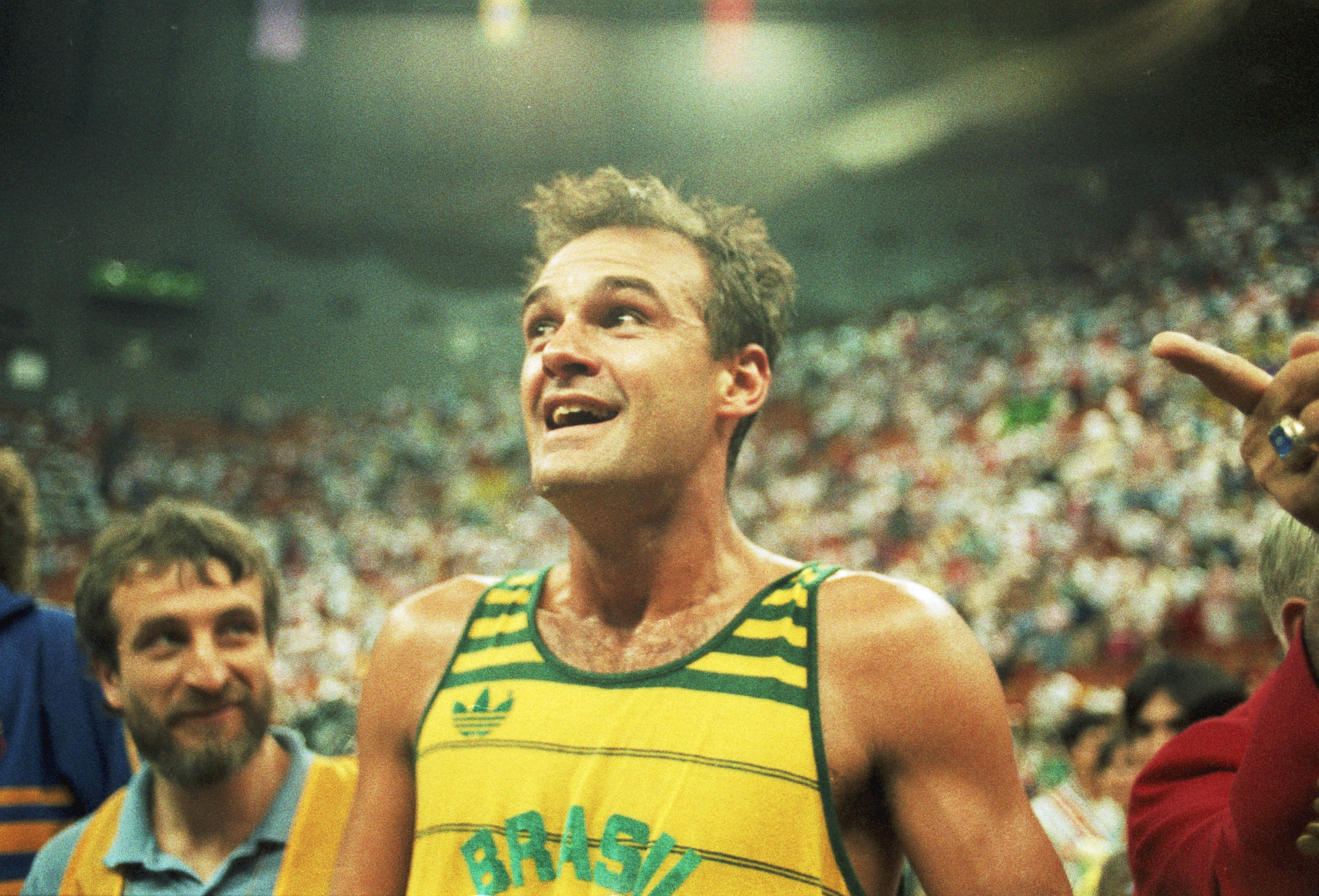 Oscar no jogo de basquete entre Brasil e EUA no Panamericano de