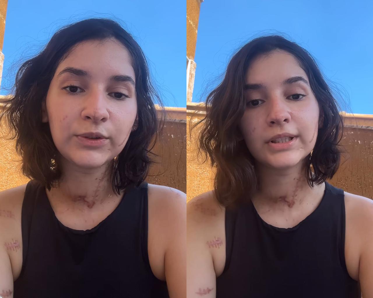 Vídeo: jovem esfaqueada se pronuncia pela primeira vez sobre tentativa de feminicídio