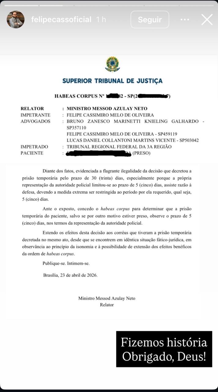 Decis&atilde;o que pode colocar MC Ryan, dono da Choquei e Poze do Rodo nas ruas foi divulgada nesta quinta, 23, pelo advogado Felipe Cassimiro