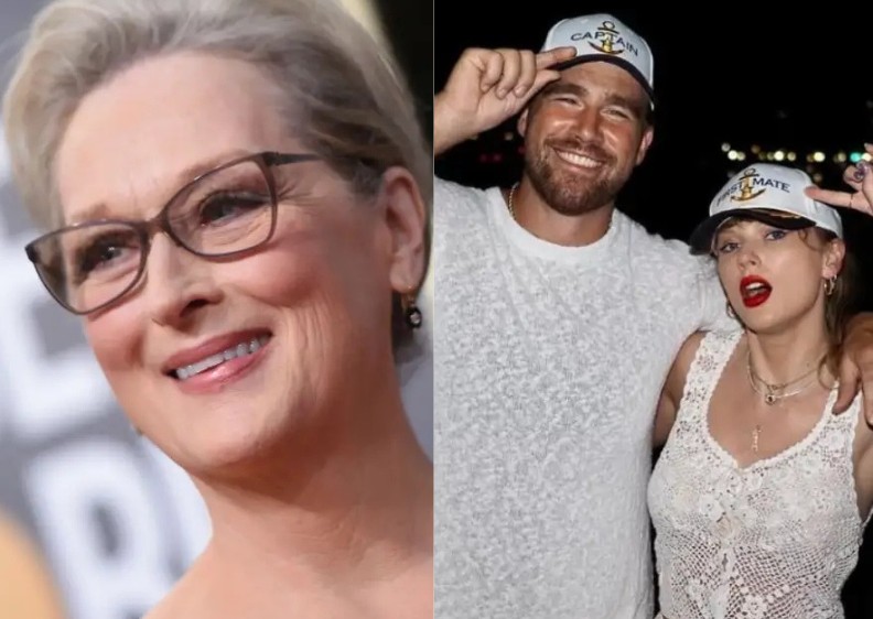 Noivo de Taylor Swift, Travis Kelce reage a provocação de Meryl Streep