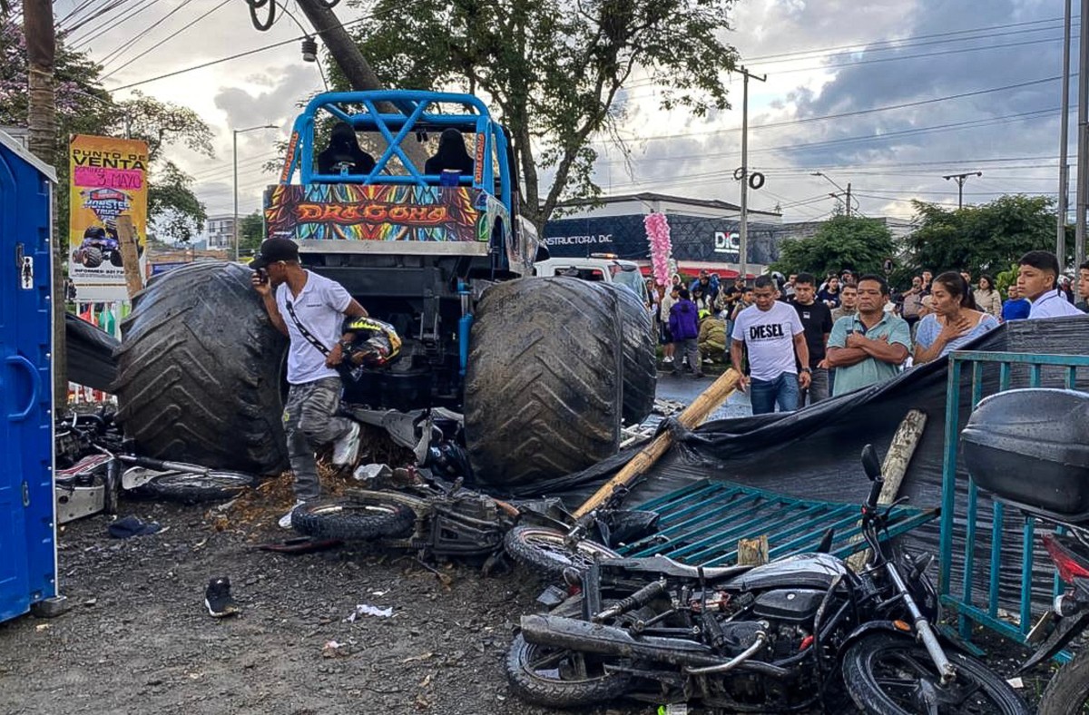 Acidente em show de ‘monster truck’ deixa mortos e feridos na Colômbia