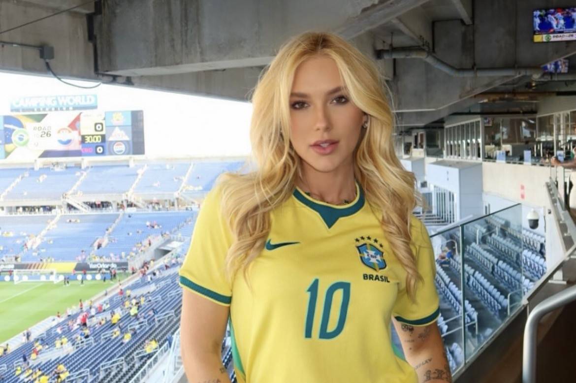 A esquisita estreia de Virginia Fonseca no ‘Domingão com Huck’ direto da Copa