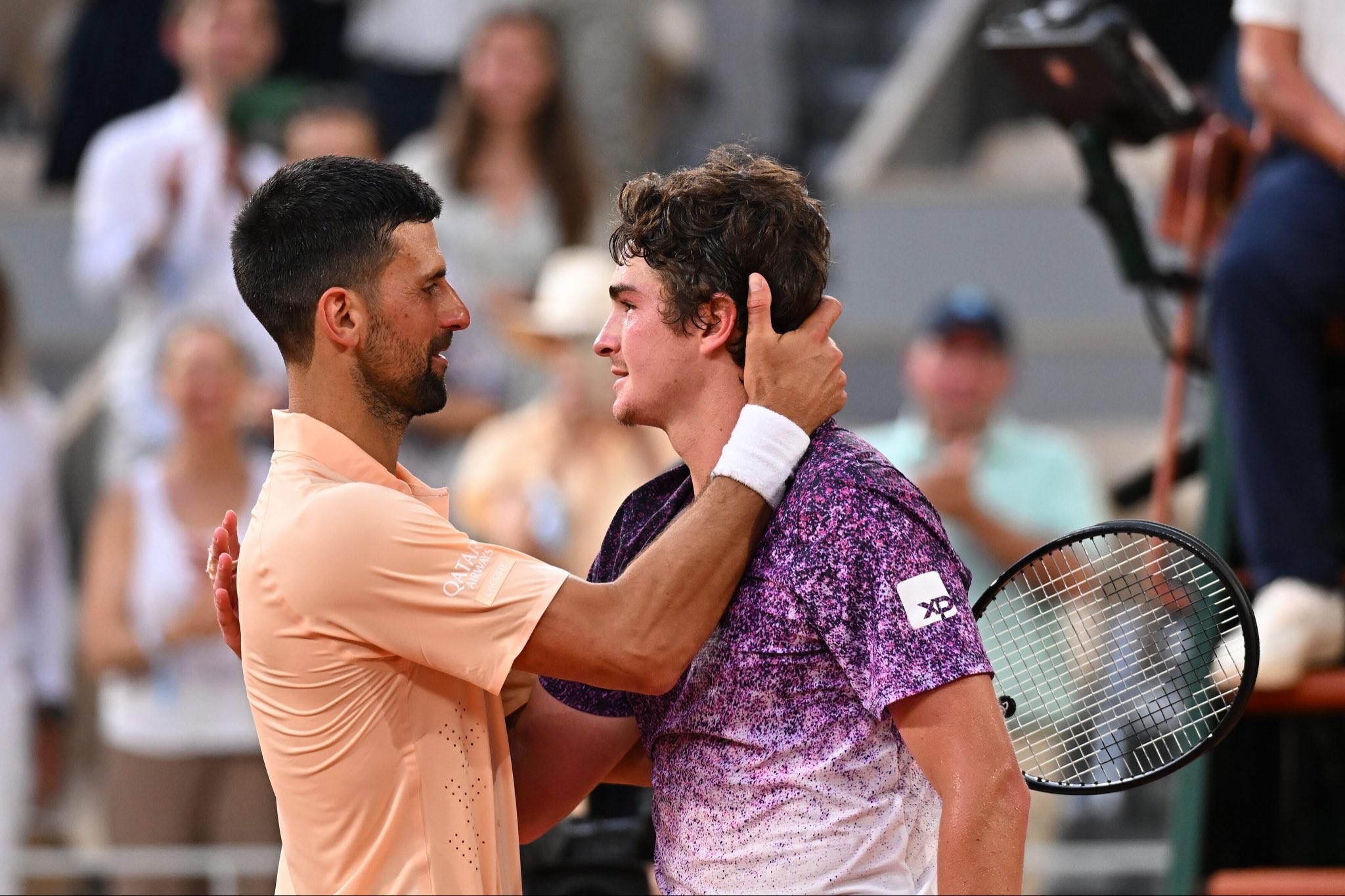 A mensagem de Novak Djokovic para João Fonseca após vitória do brasileiro