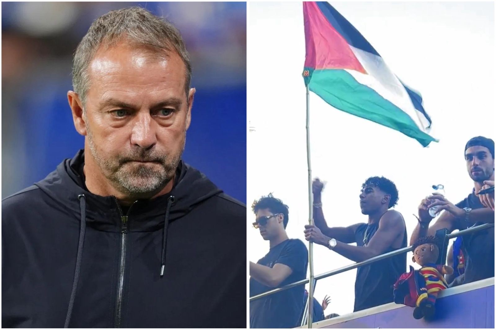 A posição do técnico do Barcelona ao ver Lamine Yamal com bandeira da Palestina