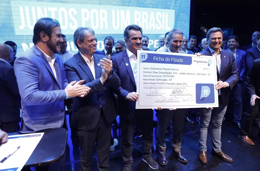 União e PP fazem ato de apoio a Tarcísio na esteira de disputa por comando da federação em SP