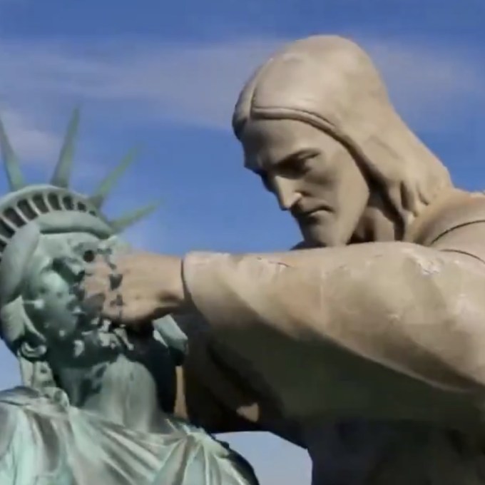 Embaixada do Irã publica vídeo do Cristo Redentor derrotando Estátua da Liberdade em briga