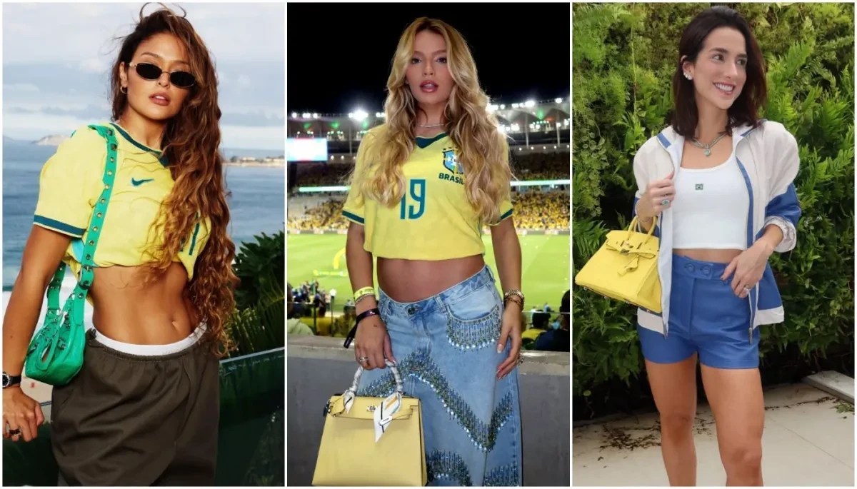 Luxo na arquibancada: mulheres dos jogadores da seleção transformam jogo em passarela milionária