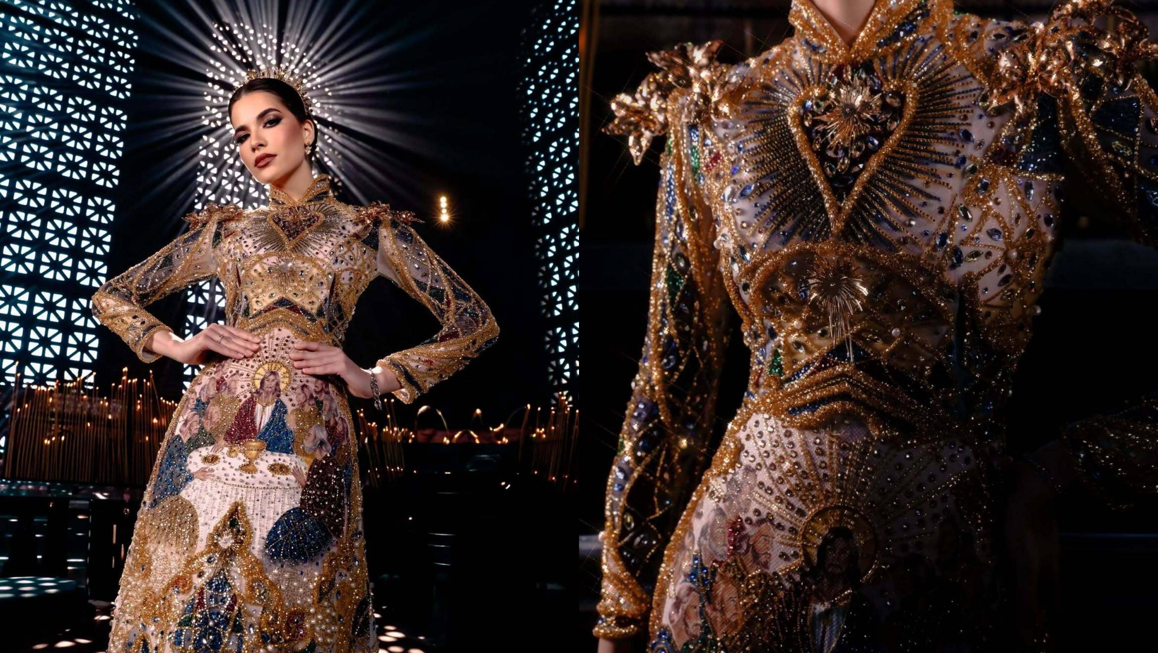 O vestido pintado à mão de ex-Miss Brasil que custa 270 mil reais