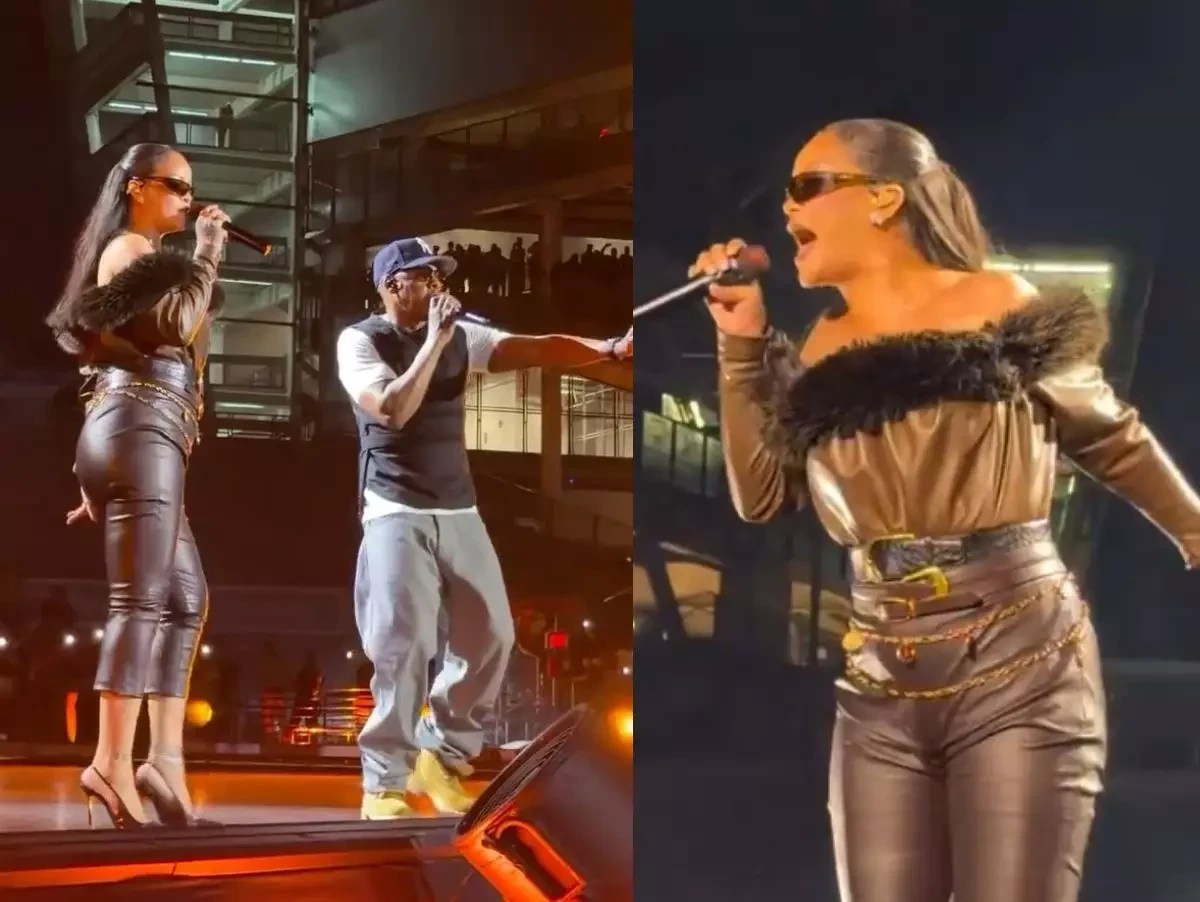 “Enferrujada”: Rihanna faz aparição surpresa em show de Jay-Z